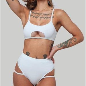 Creatures of XIX LA Bottoms Ribbed White